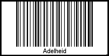 Adelheid als Barcode und QR-Code