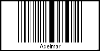 Adelmar als Barcode und QR-Code