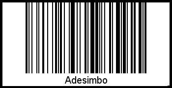 Barcode des Vornamen Adesimbo