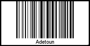 Adetoun als Barcode und QR-Code