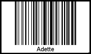 Interpretation von Adette als Barcode