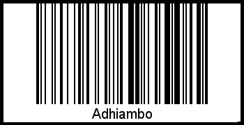 Adhiambo als Barcode und QR-Code