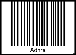 Der Voname Adhra als Barcode und QR-Code