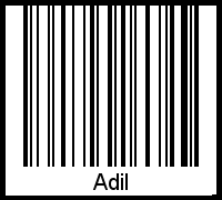 Adil als Barcode und QR-Code