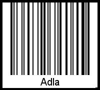 Interpretation von Adla als Barcode