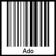 Ado als Barcode und QR-Code