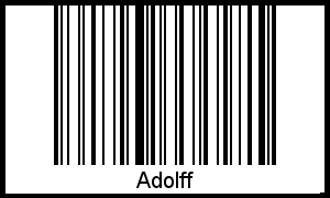 Interpretation von Adolff als Barcode