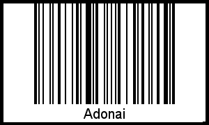Der Voname Adonai als Barcode und QR-Code