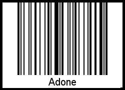 Barcode des Vornamen Adone