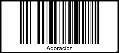 Interpretation von Adoracion als Barcode