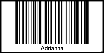 Der Voname Adrianna als Barcode und QR-Code