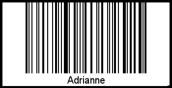 Der Voname Adrianne als Barcode und QR-Code