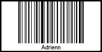 Adrienn als Barcode und QR-Code