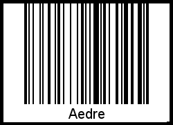 Barcode des Vornamen Aedre