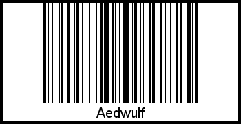Aedwulf als Barcode und QR-Code