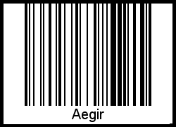 Der Voname Aegir als Barcode und QR-Code