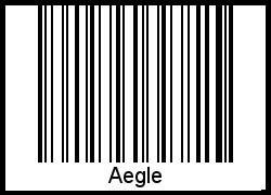 Der Voname Aegle als Barcode und QR-Code