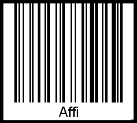 Interpretation von Affi als Barcode