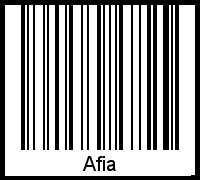 Interpretation von Afia als Barcode