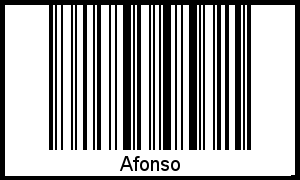 Barcode des Vornamen Afonso