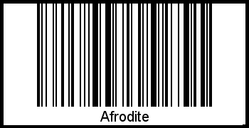 Afrodite als Barcode und QR-Code