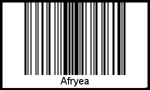 Afryea als Barcode und QR-Code