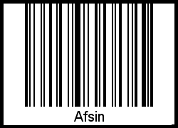 Barcode des Vornamen Afsin
