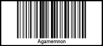 Agamemnon als Barcode und QR-Code