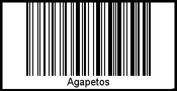 Agapetos als Barcode und QR-Code