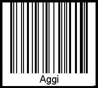 Barcode des Vornamen Aggi