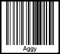 Barcode des Vornamen Aggy