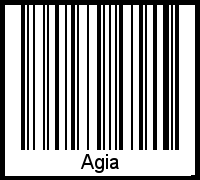 Agia als Barcode und QR-Code