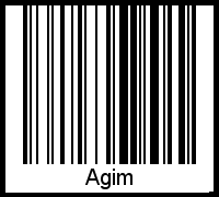 Agim als Barcode und QR-Code