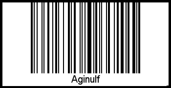 Der Voname Aginulf als Barcode und QR-Code