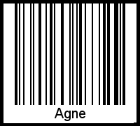 Barcode des Vornamen Agne