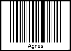 Barcode des Vornamen Agnes