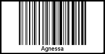 Barcode des Vornamen Agnessa