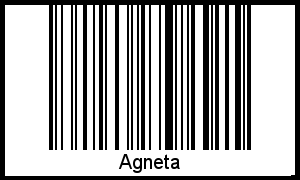 Barcode des Vornamen Agneta