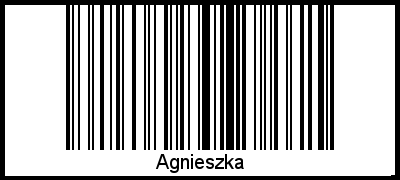 Interpretation von Agnieszka als Barcode