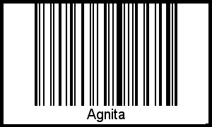 Barcode des Vornamen Agnita
