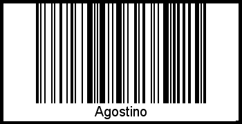 Der Voname Agostino als Barcode und QR-Code