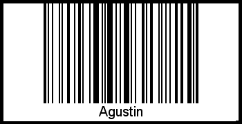 Der Voname Agustin als Barcode und QR-Code