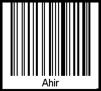 Ahir als Barcode und QR-Code