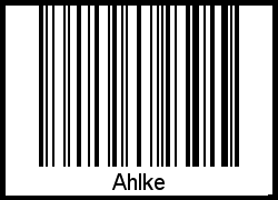 Ahlke als Barcode und QR-Code