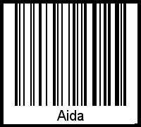 Barcode des Vornamen Aida