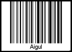 Barcode des Vornamen Aigul