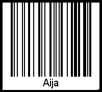 Aija als Barcode und QR-Code