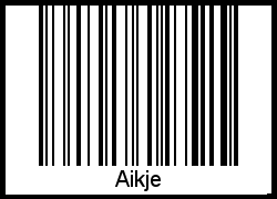 Der Voname Aikje als Barcode und QR-Code