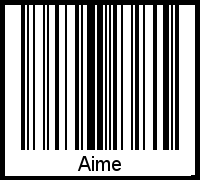 Interpretation von Aime als Barcode