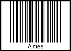 Barcode des Vornamen Aimee